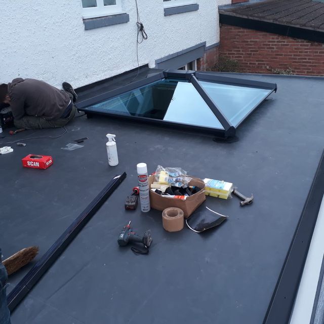 skylight being built